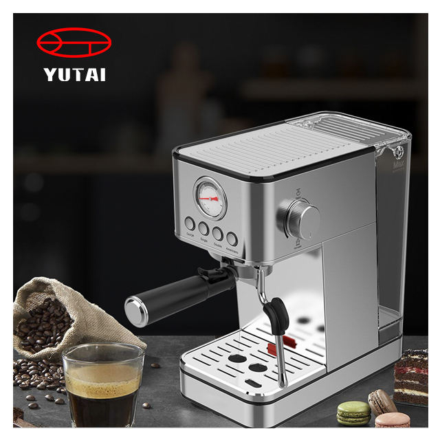 Machine à café expresso automatique électrique de vente en gros professionnelle en métal de qualité supérieure avec réservoir de lait en chine