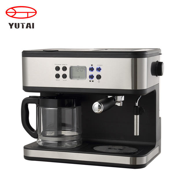 Machine à café goutte à goutte 3 en 1 multifonction à usage domestique, 1,5 l, machine à expresso automatique