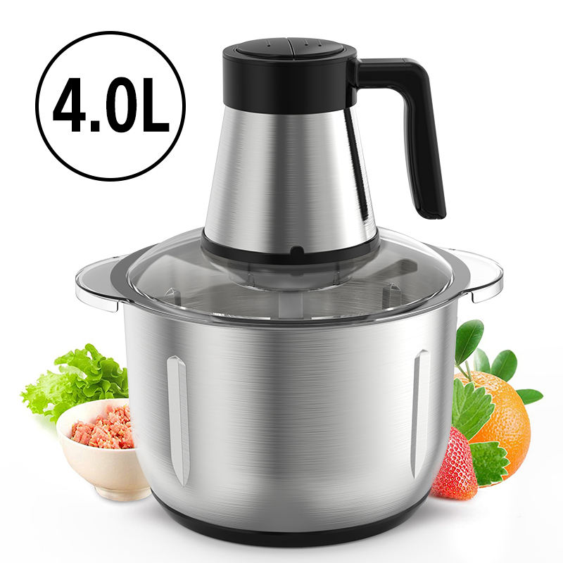 4L multifonctionnel cuisine robot culinaire broyeurs alimentaires hachoir à viande automatique électrique en acier inoxydable hachoir à viande pour la maison