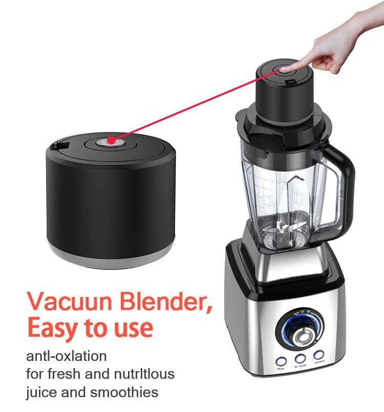 Mélangeur Commercial avec couvercle à pression sous vide électrique, robuste, puissant, 2200W, vitesses variables, écrasement de glace, 6 lames