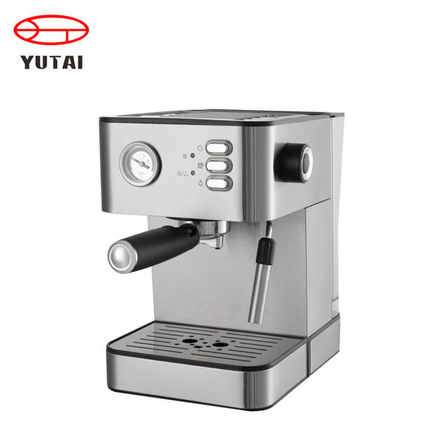Machine à café expresso automatique en acier inoxydable, avec compteur de température, pour usage domestique, offre spéciale