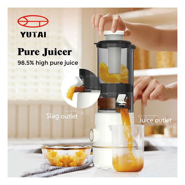 Mélangeur électrique Orange à grande bouche 200W, extracteur de carottes, presse à froid, presse-agrumes lent professionnel et Commercial