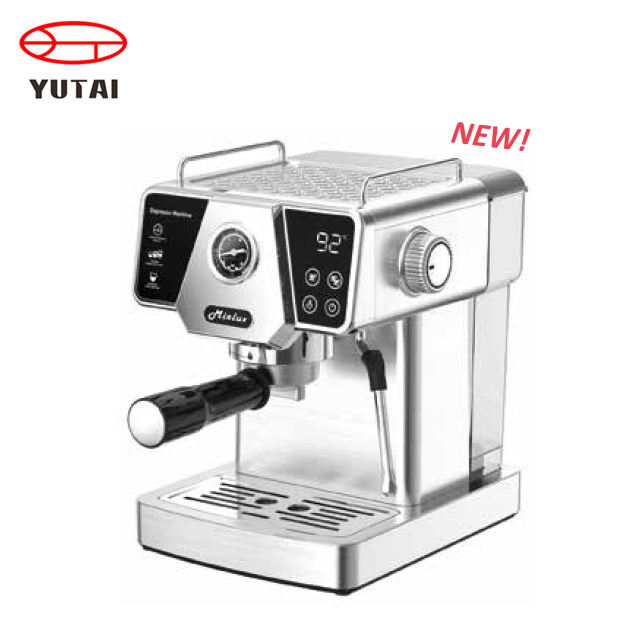 Cafetière Espersso intelligente professionnelle électrique numérique domestique en acier inoxydable de 20 bars