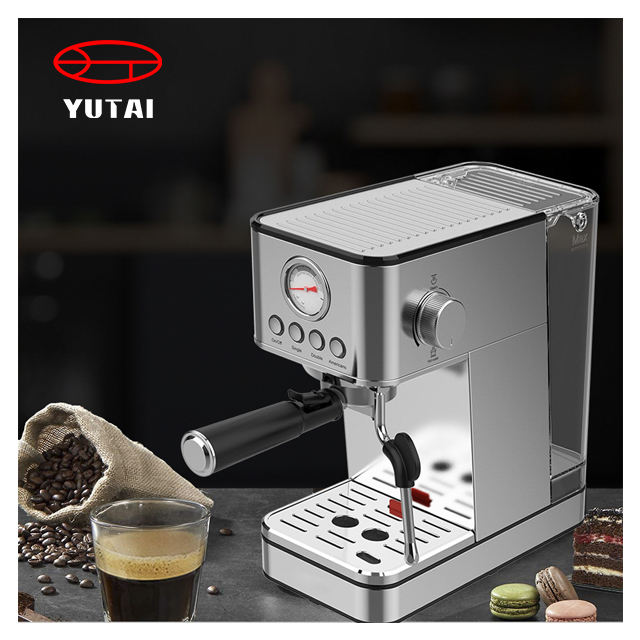 Machine à café expresso automatique électrique de vente en gros professionnelle en métal de qualité supérieure avec réservoir de lait en chine