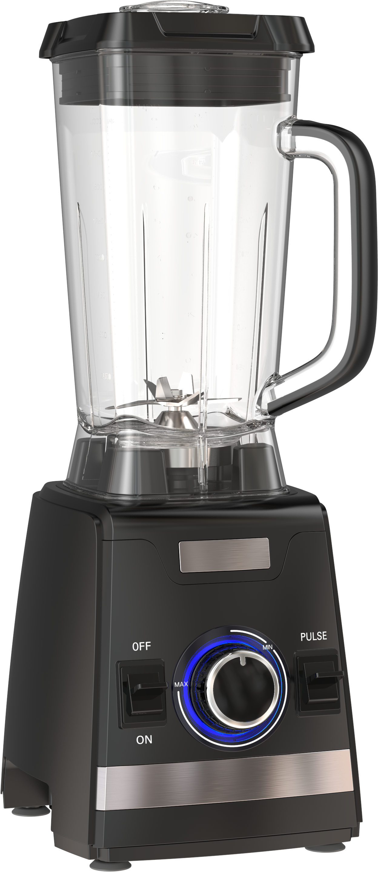Nouveau pot PC 1200W 2,0l avec interrupteur de commande électronique en continu et fonction d'impulsion boîtier en plastique mélangeur commercial lourd