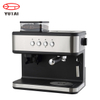 Machines express automatiques de cafétéria, système d'eau chaude italienne, machine à expresso avec broyeur et mousse de lait automatique