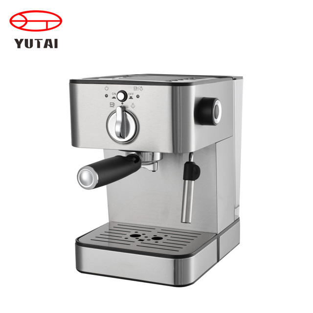 Machine à expresso Cappuccino multifonction avec corps en acier inoxydable, 15 bars, meilleure vente, avec mousseur à lait, pour usage domestique