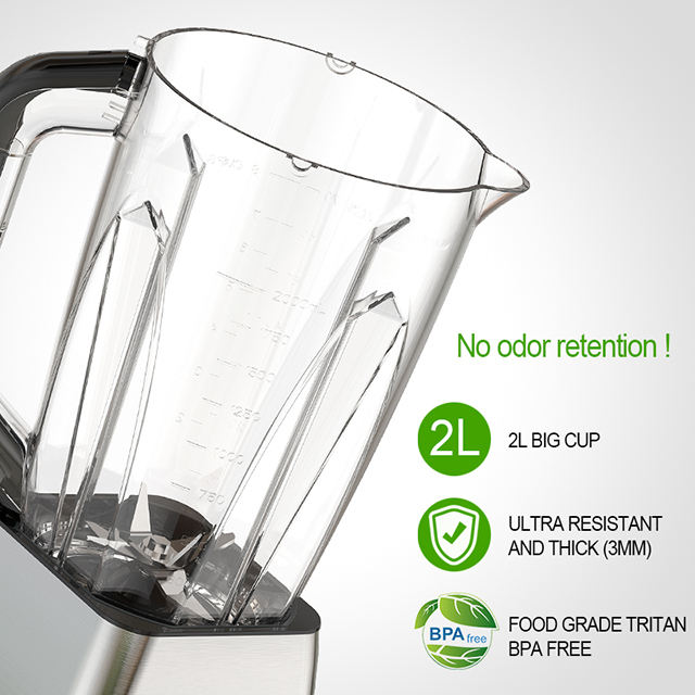 Mélangeur commercial pour smoothie glacé, appareil ménager de cuisine, presse-fruits robuste, licuadora