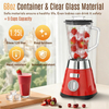 Broyeur à glace électrique populaire en Amérique du Sud, 800 W, transmission en métal lourd, métal chromé, mélangeur classique pour smoothie, pot en verre à 3 vitesses, broyeur en fer