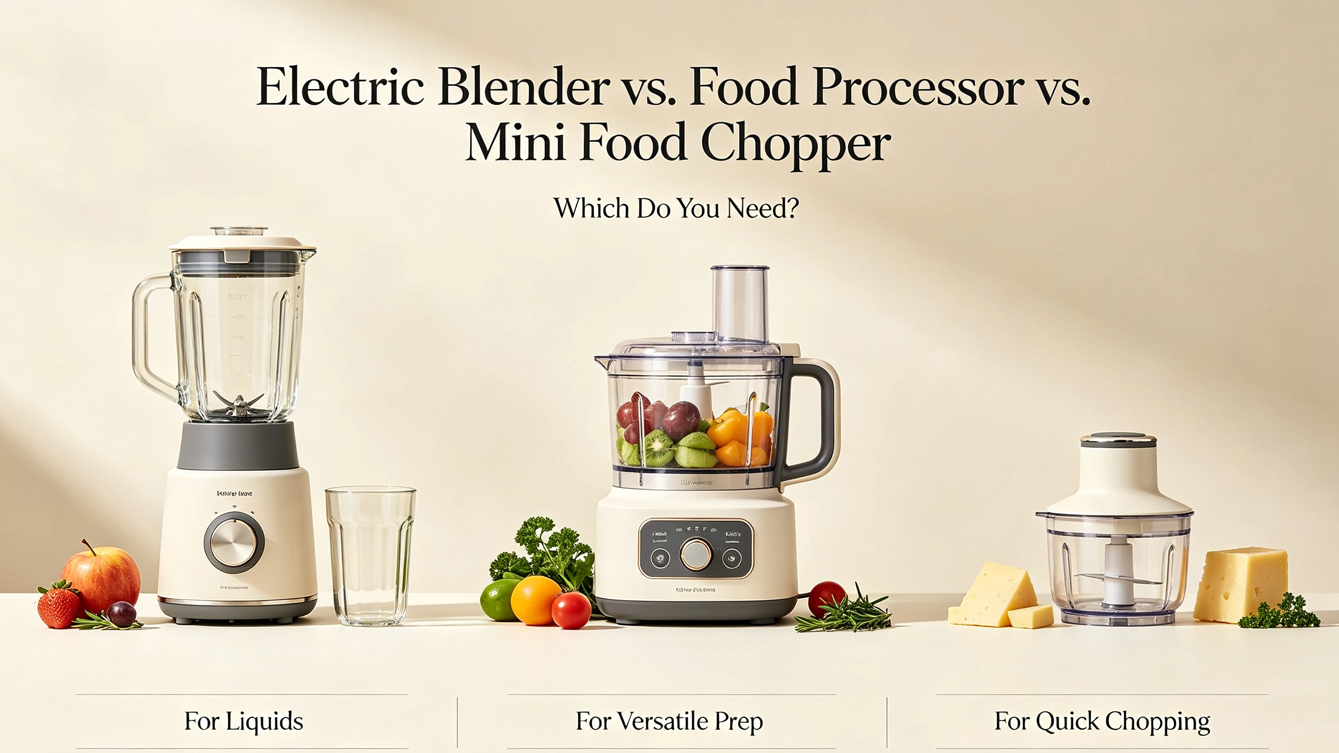 Mélangeur électrique, robot culinaire ou mini hachoir : de quoi avez-vous besoin ?
