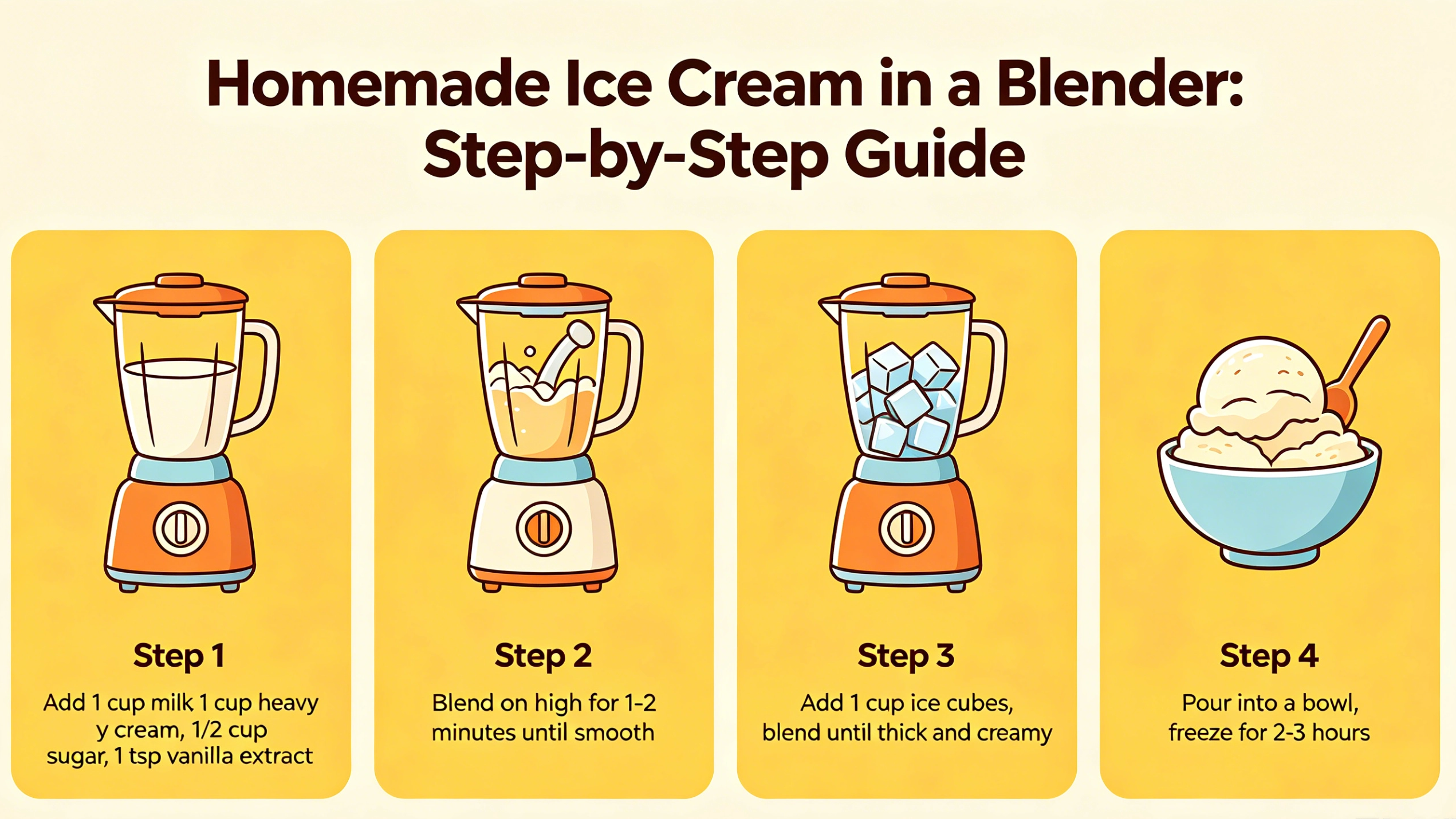 Comment faire de la glace maison dans un mixeur