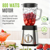800 W 1,5 L Comptoir de table 2 vitesses Corps en acier inoxydable 6 lames en verre Smoothies électriques Shakes Broyage de glace Presse-agrumes Broyage Robot culinaire Mélangeur domestique