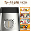 800 W 1,5 L Comptoir de table 2 vitesses Corps en acier inoxydable 6 lames en verre Smoothies électriques Shakes Broyage de glace Presse-agrumes Broyage Robot culinaire Mélangeur domestique